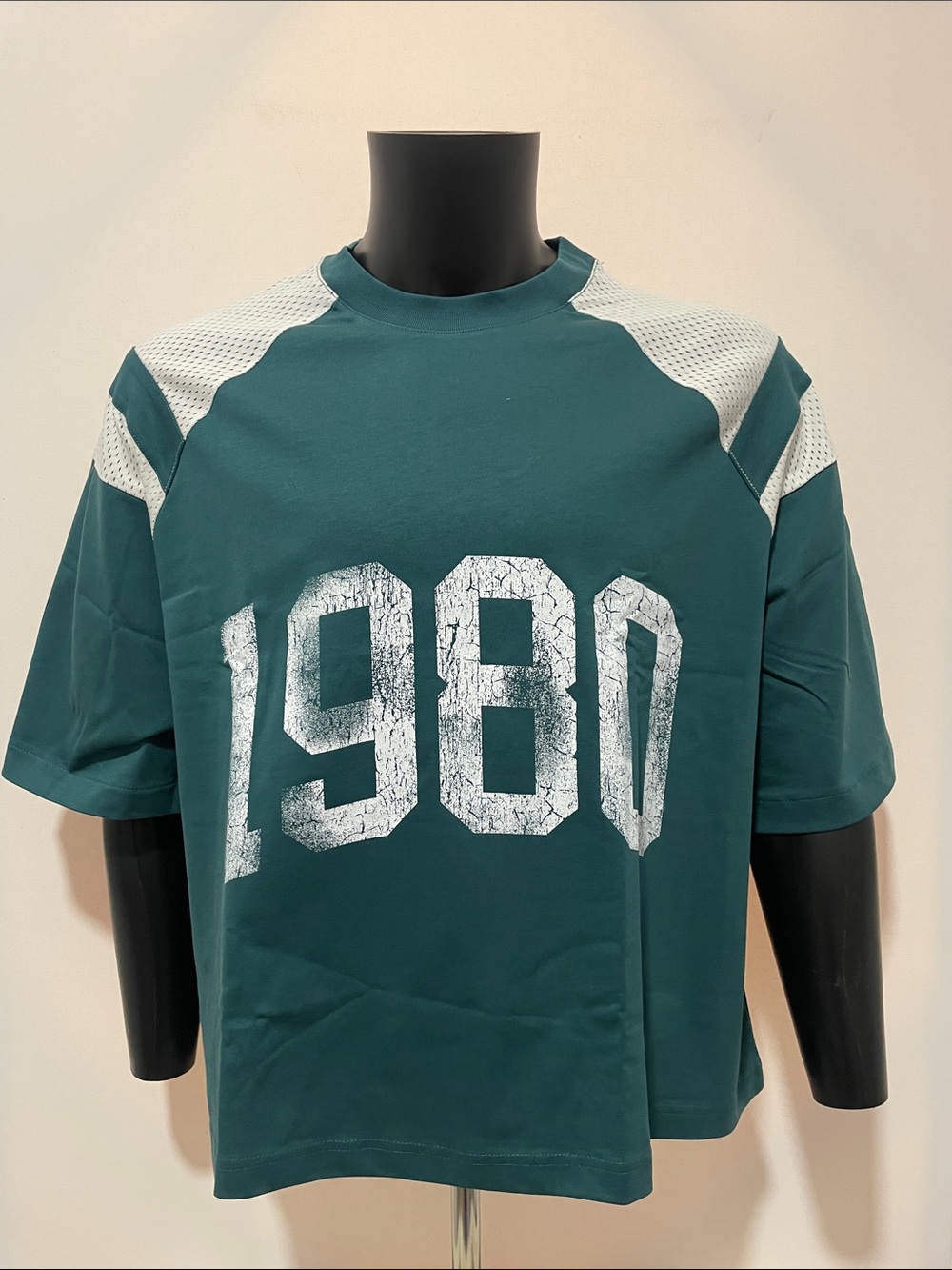 Zara Teal Green '1980' Short-Sleeve Graphic Shirt